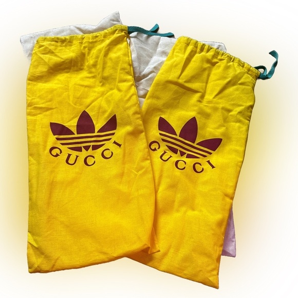 GUCCI X ADIDAS Women's White Leather GG Monogram Platform Clogs Shoes EU 38 - Picture 4 of 6